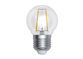 Лампа светодиодная филаментная Uniel E27 9W 4000K прозрачная LED-G45-9W/4000K/E27/CL PLS02WH UL-00005175