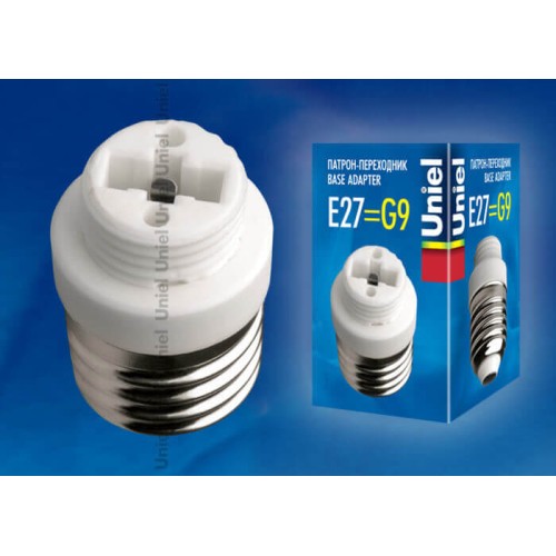 Переходник с цоколя Е27 на G9 Uniel LH27-G9S 06474, купить в Минске по самой низкой цене