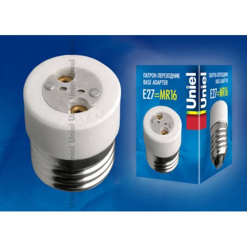 Переходник с цоколя Е27 на MR16 Uniel LH27-MR16 06476, купить в Минске по самой низкой цене