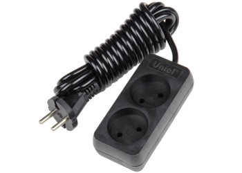 Удлинитель Uniel 2гн х 3м б/з Standard S-CD2-3 Black UL-00003603