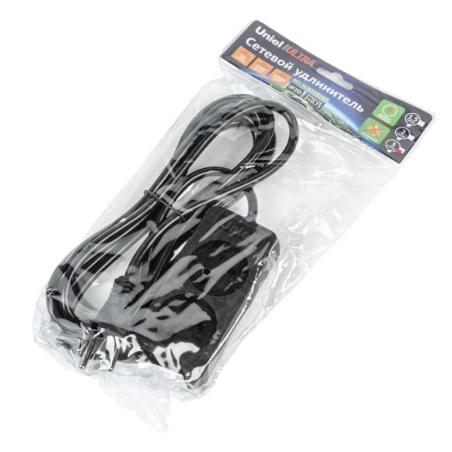Удлинитель Uniel Ultra 2гн х 2м б/з S-CU2-3 Black UL-00009976, купить в Минске по самой низкой цене