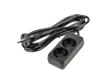 Удлинитель Uniel Ultra 2гн х 2м б/з S-CU2-3 Black UL-00009976