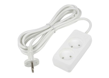 Удлинитель Uniel Ultra 2гн х 3м б/з S-CU2-3 White UL-00009977