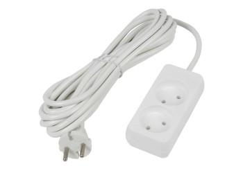 Удлинитель Uniel Ultra 2гн х 5м б/з S-CU2-5 White UL-00009978