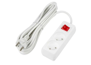 Удлинитель Uniel Ultra 2гн х 5м б/з S-CU2-5B White UL-00009993