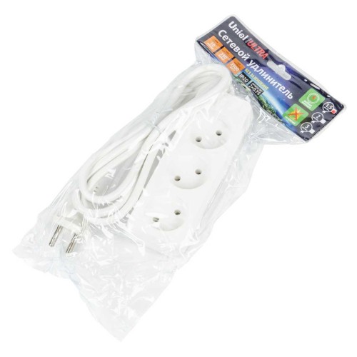 Удлинитель Uniel Ultra 3гн х 1,5м б/з S-CU3-1,5 White UL-00009979, купить в Минске по самой низкой цене