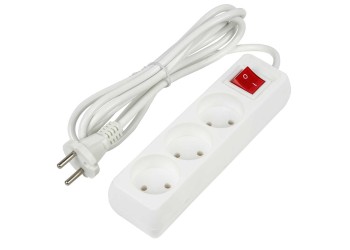 Удлинитель Uniel Ultra 3гн х 2м б/з S-CU3-2B White UL-00009994
