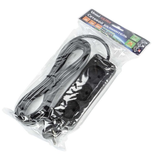 Удлинитель Uniel Ultra 3гн х 3м б/з S-CU3-3 Black UL-00009983, купить в Минске по самой низкой цене