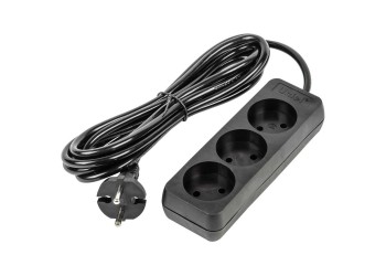 Удлинитель Uniel Ultra 3гн х 3м б/з S-CU3-3 Black UL-00009983