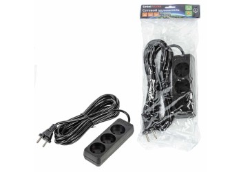 Удлинитель Uniel Ultra 3гн х 5м б/з S-CU3-5 Black UL-00009985