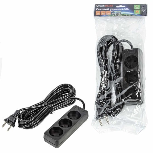 Удлинитель Uniel Ultra 3гн х 5м б/з S-CU3-5 Black UL-00009985, купить в Минске по самой низкой цене