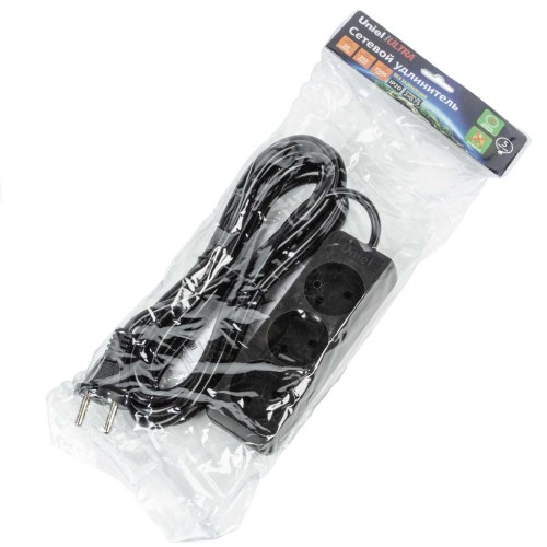 Удлинитель Uniel Ultra 3гн х 5м б/з S-CU3-5 Black UL-00009985, купить в Минске по самой низкой цене
