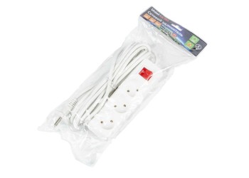 Удлинитель Uniel Ultra 3гн х 5м б/з S-CU3-5B White UL-00009996