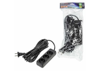 Удлинитель Uniel Ultra 3гн х 10м б/з S-CU3-7 Black UL-00009987