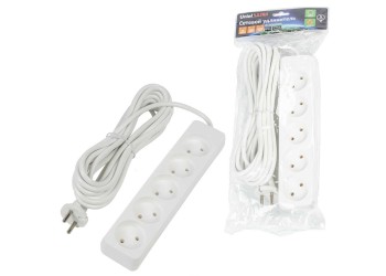 Удлинитель Uniel Ultra 5гн х 5м б/з S-CU5-5 White UL-00009991