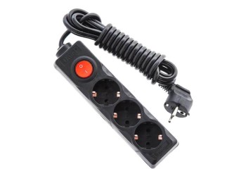 Удлинитель Uniel 2гн х 3м с/з Standard S-GCD3-3B Black UL-00003608