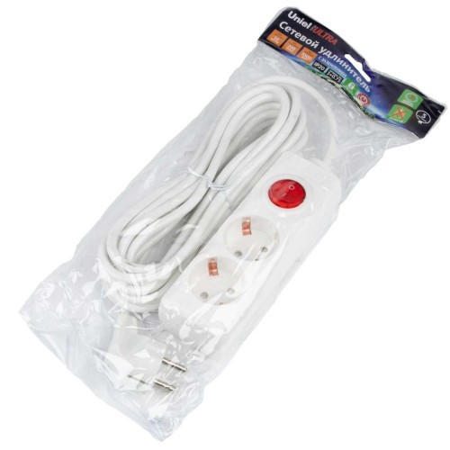 Удлинитель Uniel Ultra 2гн х 5м с/з S-GCU2-5B White UL-00010012, купить в Минске по самой низкой цене