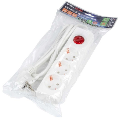 Удлинитель Uniel Ultra 3гн х 1,5м с/з S-GCU3-1,5B White UL-00010013, купить в Минске по самой низкой цене