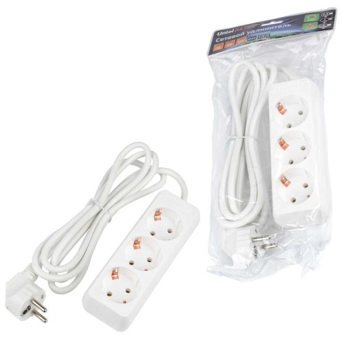 Удлинитель Uniel Ultra 3гн х 2м с/з S-GCU3-2 White UL-00010000, купить в Минске по самой низкой цене