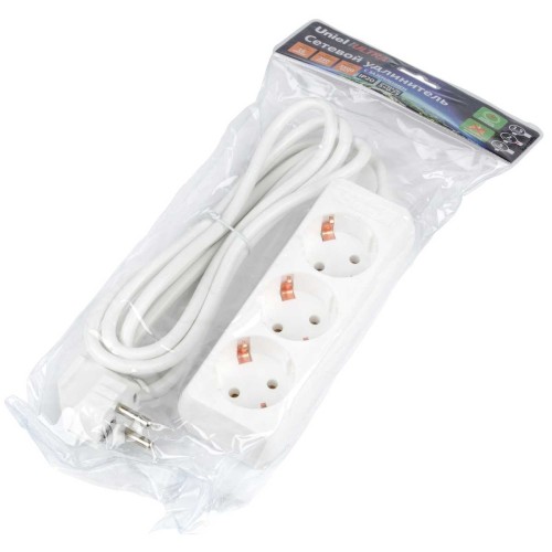 Удлинитель Uniel Ultra 3гн х 2м с/з S-GCU3-2 White UL-00010000, купить в Минске по самой низкой цене
