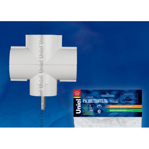 Переходник сетевой Uniel 3гн с/з Стандарт S-GES3-16T 06704, купить в Минске по самой низкой цене