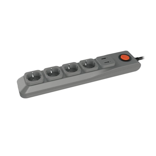 Сетевой фильтр Uniel 4гн х 3м с/з Lux S-GSL5-3U Grey UL-00001761, купить в Минске по самой низкой цене