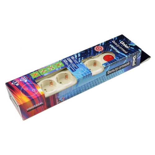 Сетевой фильтр Uniel 5гн х 3м с/з Universal S-GSU5-3 Ivory UL-00001745, купить в Минске по самой низкой цене