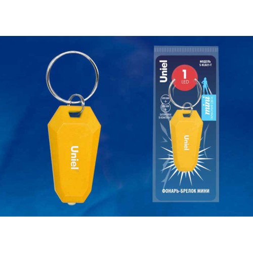 Фонарь-брелок светодиодный Uniel Standard Mini от батареек S-KL021-T Yellow UL-00004096, купить в Минске по самой низкой цене