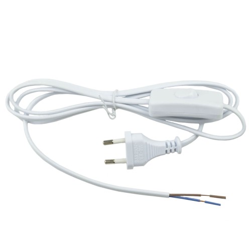 Шнур сетевой с вилкой и выключателем Uniel UCX-C10/02A-170 White UL-00004428, купить в Минске по самой низкой цене