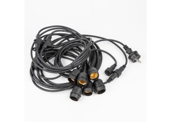 Гирлянда для освещения теплиц 5м+3м Uniel UDL-K230 6/E27/5M IP54 Black Belt-Light Greenhouse UL-00010925