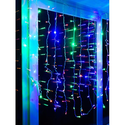 Светодиодная гирлянда Uniel занавес 220V разноцветный ULD-C2030-240/DTA Multi IP20 07943, купить в Минске по самой низкой цене