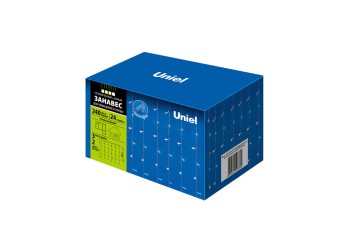Уличная светодиодная гирлянда Uniel занавес 220V теплый белый- белый ULD-C2030-240/TTK WarmWhite-White IP44 UL-00003950