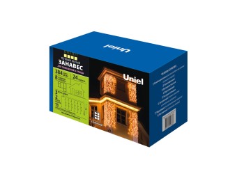 Светодиодная гирлянда Uniel ULD-C3020-384/DTA/RC WARM WHITE UL-00008561