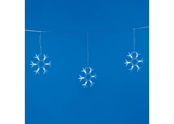 Светодиодная гирлянда Uniel занавес Снежинки-1 220V синий ULD-E1503-036/DTA Blue IP20 Snowflakes-1 UL-00001406