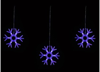 Светодиодная гирлянда Uniel занавес Снежинки-1 220V синий ULD-E1503-036/DTA Blue IP20 Snowflakes-1 UL-00001406