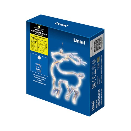 Подвесной светодиодный светильник «Олень» Uniel ULD-H1419-010/STA/3AAA Warm White IP20 Deer UL-00007252, купить в Минске по самой низкой цене