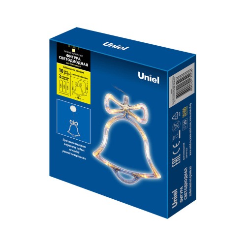 Подвесной светодиодный светильник «Колокольчик» Uniel ULD-H1620-010/STA/3AAA Warm White IP20 Bell UL-00007253, купить в Минске по самой низкой цене