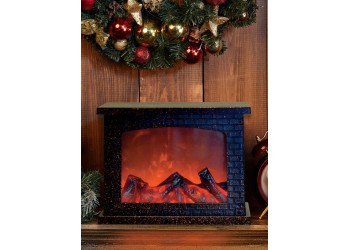 Фигурка светодиодная «Камин» 21x28см Uniel ULD-L2821-005/DNB/Red Brown Fireplace UL-00007291