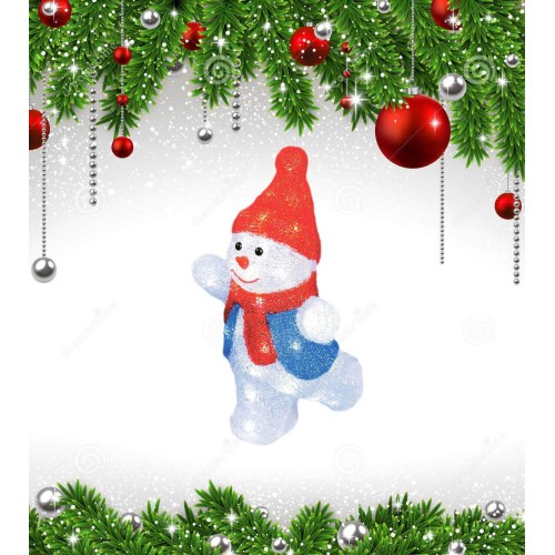 Фигурка светодиодная «Снеговик-2» 34x22см Uniel ULD-M2234-040/STA 11030, купить в Минске по самой низкой цене