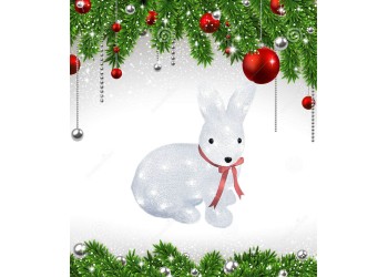 Фигурка светодиодная «Кролик» 32x27см Uniel ULD-M2732-040/STA 11032