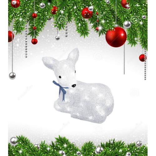 Фигурка светодиодная «Лежащий оленёнок-1» 26x29см Uniel ULD-M2926-040/STA 11031, купить в Минске по самой низкой цене