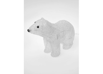 Фигурка светодиодная «Белый медведь-4» 25x31см Uniel ULD-M3125-040/STA 11037