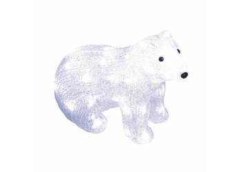 Фигурка светодиодная «Белый медведь-4» 25x31см Uniel ULD-M3125-040/STA 11037