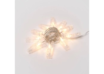 Светодиодная гирлянда Uniel Прищепки теплый белый ULD-S0200-010/STB/2AA Warm White IP20 Clips UL-00005484