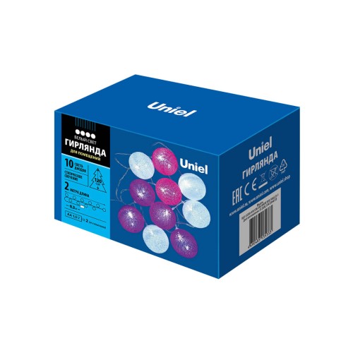 Светодиодная гирлянда Uniel Клубки белый ULD-S0200-010/STB/2AA White IP20 Tangles-1 UL-00007341, купить в Минске по самой низкой цене