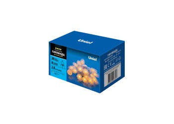 Светодиодная гирлянда Uniel шишки 220V белый ULD-S0280-020/DTA Warm White IP20 PINE CONES 09582