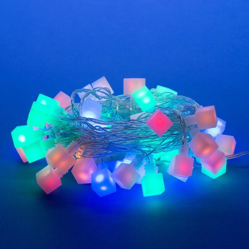 Светодиодная гирлянда Uniel Кубики 220V разноцветный ULD-S0700-050/DTA MULTI IP20 CUBES-1 07932, купить в Минске по самой низкой цене