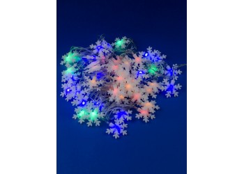 Светодиодная гирлянда Uniel Снежинки 220V разноцветный ULD-S0700-050/DTA MULTI IP20 SNOWFLAKES-3 07936