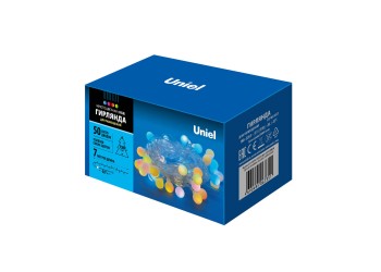 Светодиодная гирлянда Uniel Радуга 220V разноцветный ULD-S0700-050/DTA RGB IP20 Rainbow 09581