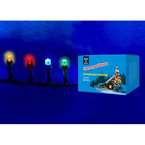 Светодиодная гирлянда Uniel Кристал-1 220V разноцветный ULD-S0800-100/DGA Multi IP20 Crystal-1 UL-00005472, купить в Минске по самой низкой цене